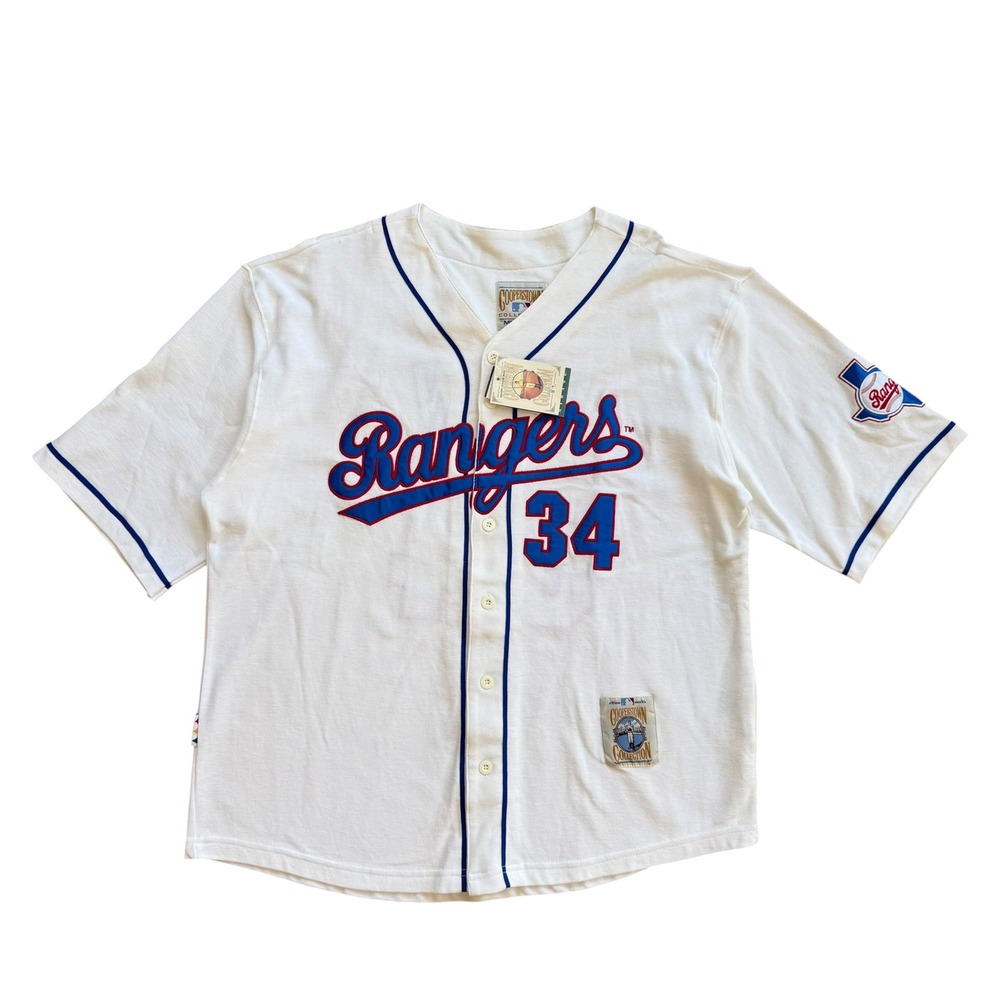 Nolan Ryan Texas Rangers Cooperstown Collection Mirage Jersey White Mens L NWT